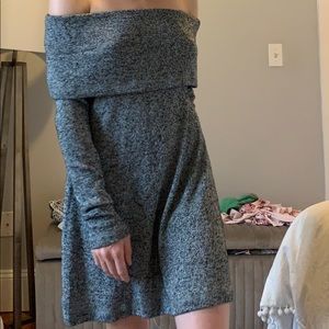 Anthropology Off shoulder sweater dress